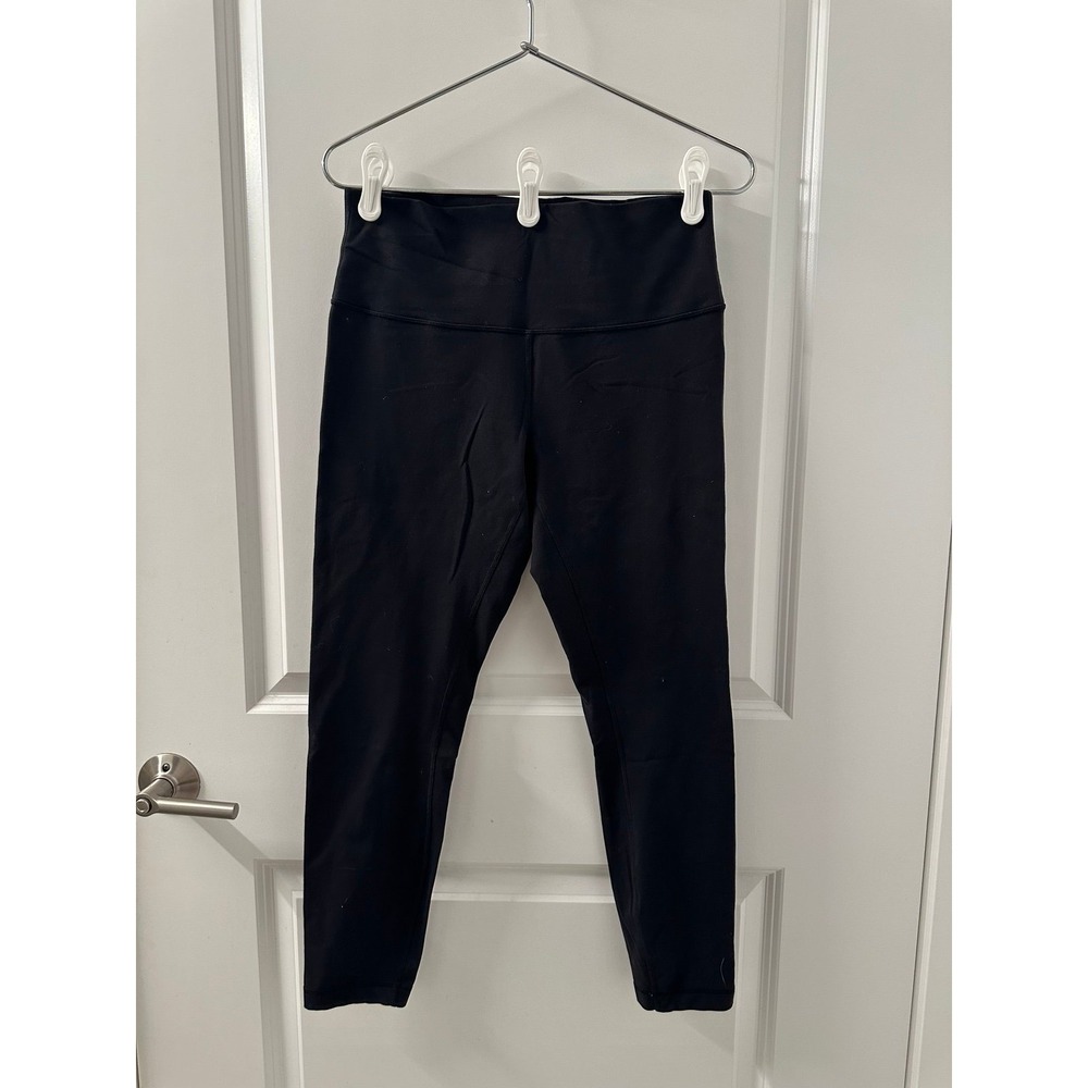 Lululemon High Rise Black Yoga Leggings 21 Inch Inseam Crop Activewear
